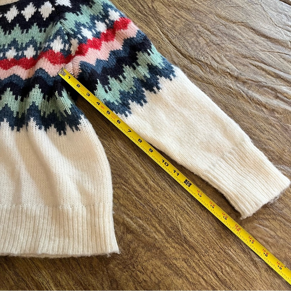 Mia & Tess Multicolor Fair Isle Cowl Neck Sweater Cozy Winter Sweater Size S - Picture 14 of 14